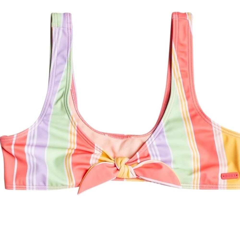 Roxy Girl Ocean Treasure Bralette Swimsuit Top Size 14 Tie Summer Swimwear Bikin